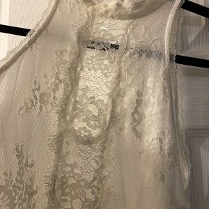 NWT Free People Ivory lace sleeveless dress